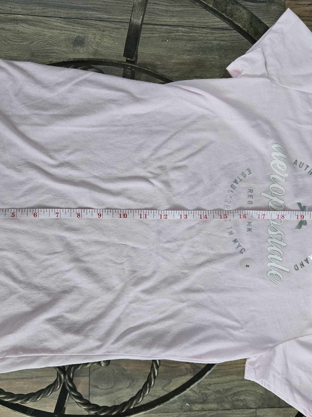*NWT* Aeropostale Pale Pink Logo Slim Short Sleeve Tee - Picture 9 of 9